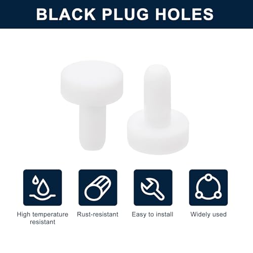 Image of uxcell 32 Pieces White Rubber Stopper, 3mm Plug Holes for 2.5-2.8mm /0.1-0.11 inch Hole