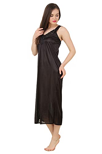 Image of Fasense Women's Satin Maxi Casual Regular Nightgown