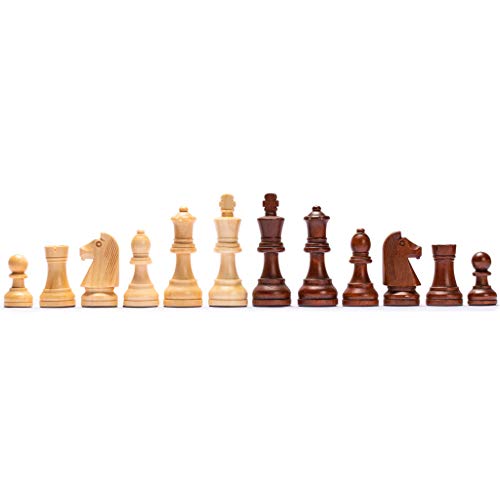 Pièces d'échecs en bois Staunton n°6 avec boîtier de rangement de luxe