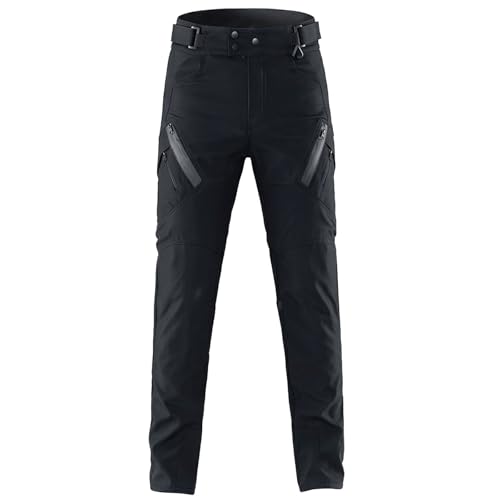 CTBQiTom Motorcycle Pants Water Resistant Breathable Motocross Dirt Bike Dual Sport CE Armored Riding,Black,XL