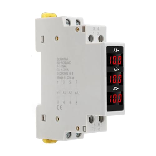 Ampèremètre sur Rail LED Numérique AC80-500V 100A Voltmètre Tableau