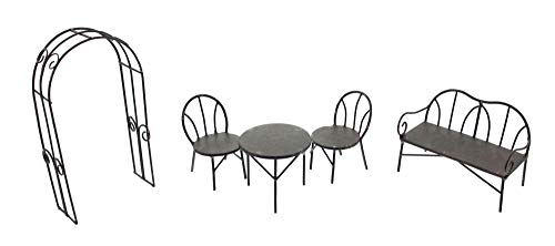 Preisvergleich Produktbild FRANK FLECHTWAREN Mini-Gartenmöbel Romance (5-teilig)