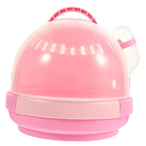 HOLIDYOYO Hamsterkäfig Transportkäfig Für Kleine Haustiere Transparent Mit Griff Atmungsaktiv Tragbar Für Reisen Und Outdoor Haltung