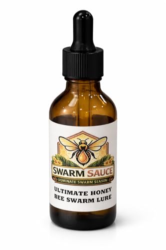 Swarm Sauce Ultimate Honey Bee Swarm Lure for Honey Bees Synthetic Nasonov Pheromone Blend Bee Swarm Attractant for Swarm Traps Long Lasting Honey Bee Lure for Beekeepers (1/2 Oz. Dropper)