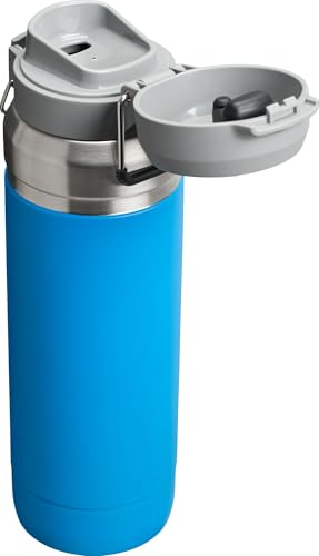 Image of Stanley Quick Flip GO Water Bottle 36 oz | Push Button Lid | Leakproof and Packable for Travel and Sports | Insulated Stainless Steel | BPA-Free | Azure