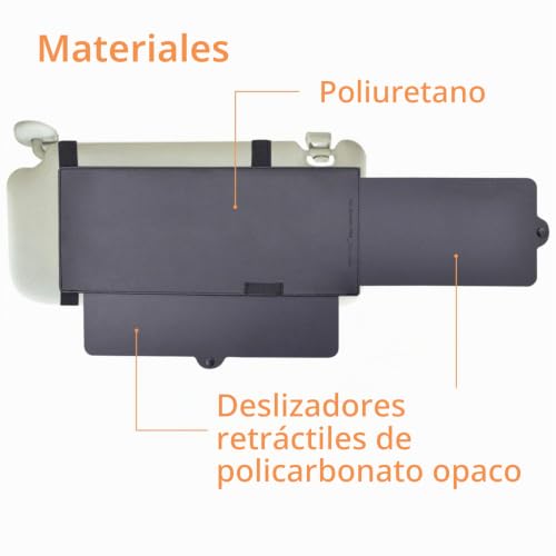 Parasol para visera de coche que reduce la fatiga visual del conductor y pasajero delantero 4
