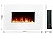 Endeavour Fires Egton Wall Mounted Electric Fire, White Curved Glass, 1&2kW, 7...