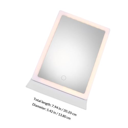 Miroir de maquillage pliable LED rechargeable USB doté de 3 modes d'éclairage tactiles