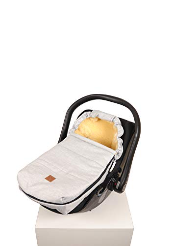 Sac de couchage Kaiser Emma en peau d'agneau et tissu denim gris clair