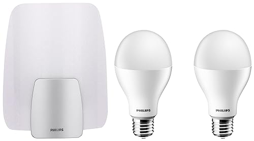Image of PHILIPS 17W e27 LED Cool Day Light Bulb, Pack of 2 Non-Rechargeable Comet Wall Light 30575(White)