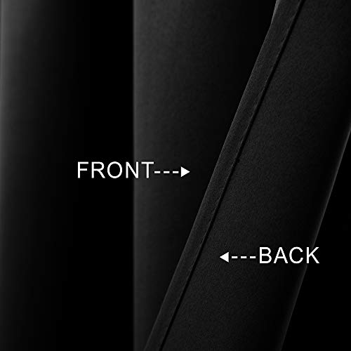 Mrs.naturall Black Valances For Windows Set 2 Pack Light Blocking Short Small Topper Valence Only Blackout Valance Curtains For Living Room Bedroom Basement Bathroom 18 Inch Length #TOP6