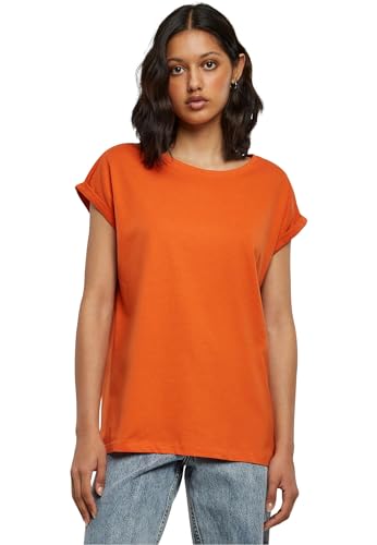 Urban Classics Ladies Extended Shoulder Tee, Camiseta Mujer, Rust Orange, M