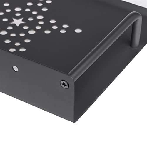 Staffa di supporto universale per proiettore da parete a soffitto con vassoio, supporto per proiettore in alluminio per TV, altoparlanti e router (nero)