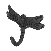 TOPBATHY Strong Dragonfly Decorative Hook Wall Mounted Hanger Single Coat Hook Vintage Dragonfly Style