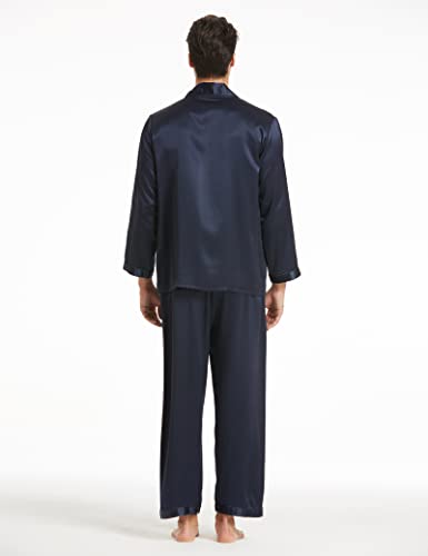 LilySilk 100% Silk Pajamas for Men Soft 19MM Real Mulberry Silk Sleepwear Mens Silk Pajamas Set Lightweight Male Pjs2