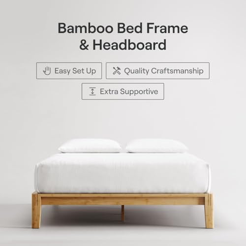 Image of Nectar Kids Full 8 inch Mattress with Bamboo Bed Frame & Headboard - 2-Sided Design for Growing Children - Machine Washable Cooling Cover - Easy Tool Free Set Up - Fiberglass Free - 365 Night Trial