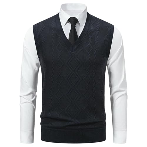 Cardigan en tricot thermique pour homme idéal pour le bureau en hiver