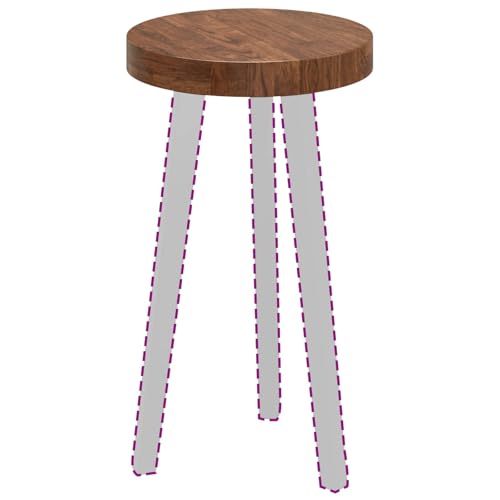 vidaXL Tischplatte Hellbraun Ø 30 x 4 cm Massivholz Eiche, Moderner runder Eichen-Tischplatte, wendbares Design, stylische Essfläche, praktisches Möbel für Wohnzimmer