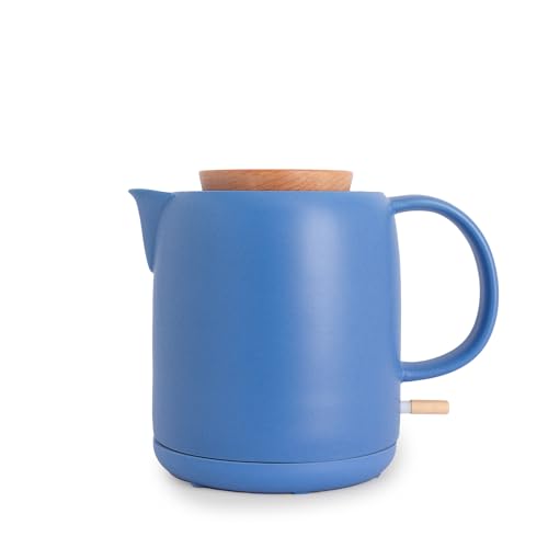 CREATE/KETTLE CERAMIC/Bouilloire électrique céramique Bleu/Corps en céramique, chauffe en 5 minutes, capacité de 1L, système d'arrêt automatique, 1200W