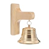 SHINEOFI Magnetische Türglocke aus Buchenholz mit Kupfer Glocke Kreative Ladenglocke für Türöffnung Stilvolle Windspiel Türglocke für Geschäft Büro Restaurant und Hauseingang