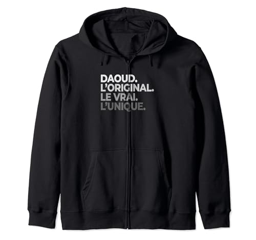 Photo de Prénom Daoud L'Original Le Vrai L'Unique Fête Des Pères Sweat à Capuche