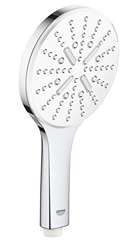 GROHE 26574LS0 Rainshower 130 SmartActive Pommeau de Douche 3 Types de Jets Blanc Lune, Moon White