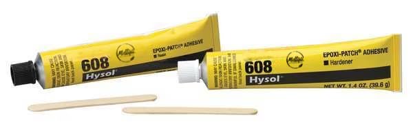 Epoxy Adhesive, 608 Series, Clear, 1:01 Mix Ratio, 15 min Functional Cure, Tube