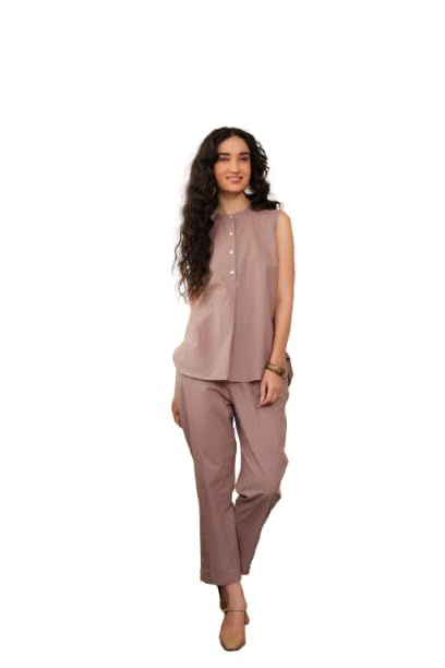 Women's Cotton Grey Co-ord Set-image-7