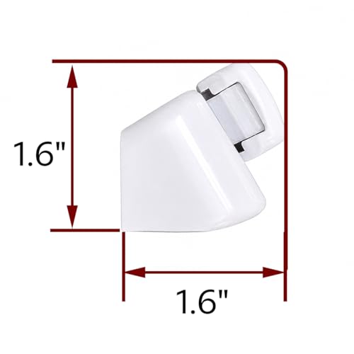 Manivela plegable para ventana derecha que evita golpes con las cortinas en color blanco 5