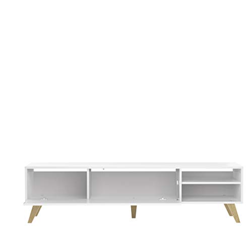 Marca-Amazon-Movian-Enol-Mueble-para-TV-165-x-40-x-432-cm-largo-x-ancho-x-alto-blanco-con-patas-de-madera-de-haya