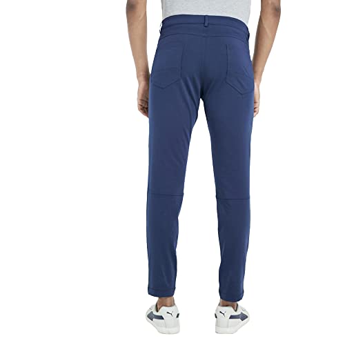 Image of VETTORIO FRATINI by Shoppers Stop Solid Cotton Nylon Slim Fit Men's Trousers