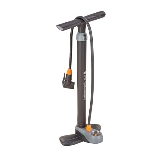 SKS alle Stand-Luftpumpe mit Manometer und Duokopf für alle Ventilarten Air X-Press, schwarz-grau, One Size