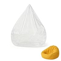 RANJIMA Innenbezug für Sitzsac, Innenbezug des Sitzsacks Sitzsackhülle Futter Ohne Füllung Sitzsack Taschentücher Ersatzbezu Sitzsackhülle Ersatzbezug für Stoff Sofa DIY Lazy Bag, Weiß XL