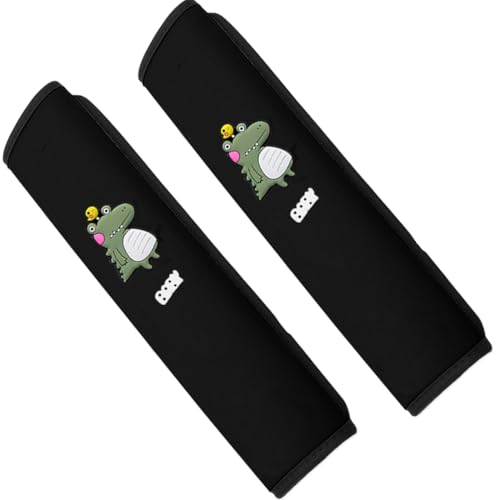 2 Pcs Kids Dinosaur Pattern Seat Belt Pads, Cartoon Printed Shoulder, Soft and Comfortable Car Shoulder, Backpack Shoulder