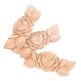 Motif rose : le motif rose apporte une touche de romantisme et de charme à votre décoration, idéal pour créer une ambiance chaleureuse et accueillante. appliques en bois sculpté, applique rose en bois