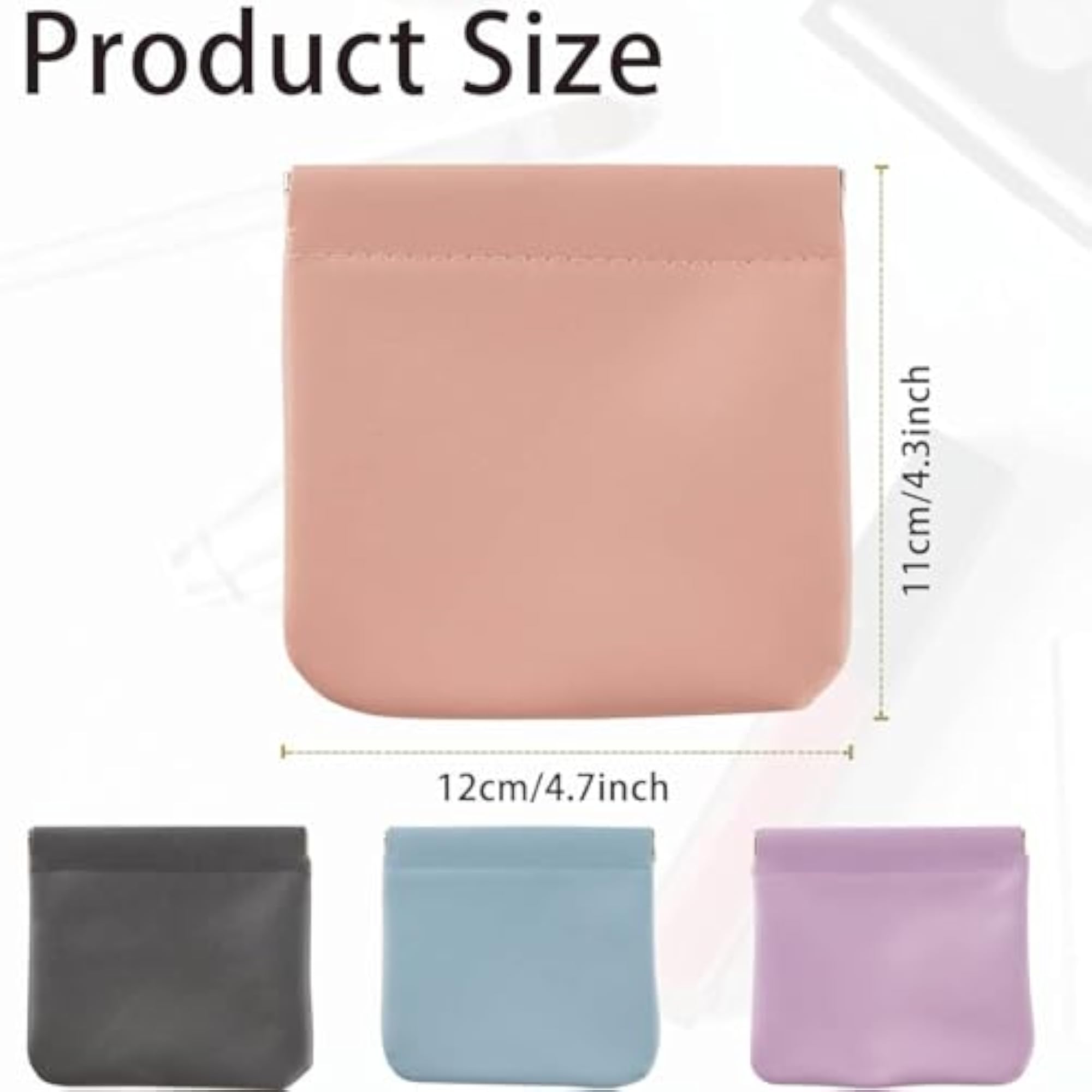 4Pcs Pocket Cosmetic Bag, Waterproof Leather Pouch