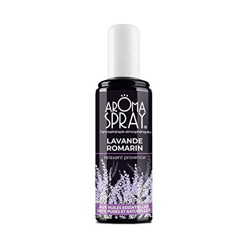 AROMASPRAY® - Spray d'Ambiance - Aromathérapie - Lavande Romarin - Relaxant Provence - Huiles Essentielles 100% pures et naturelles - 100 ml