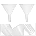 Cabilock 5pcs 100mm Plastic Laboratory Triangle Funnels Pp Material Scientific Filling Funnels Set for Lab and Industrial Use