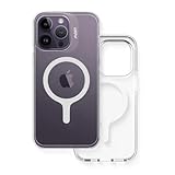 MOFT Funda magnética Fuerte, Magsafe Enhanced a Prueba de caídas protección contra arañazos, Resistente al Amarillo para el iPhone 14 Pro, Claro