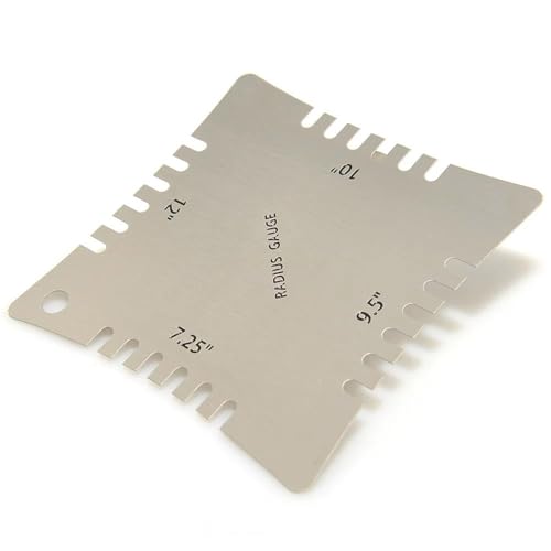 ギター修理ツール ギターノッチ付き半径ゲージ 2個 指板半径測定用 ギターネック フレットボード定規(WIDE)
