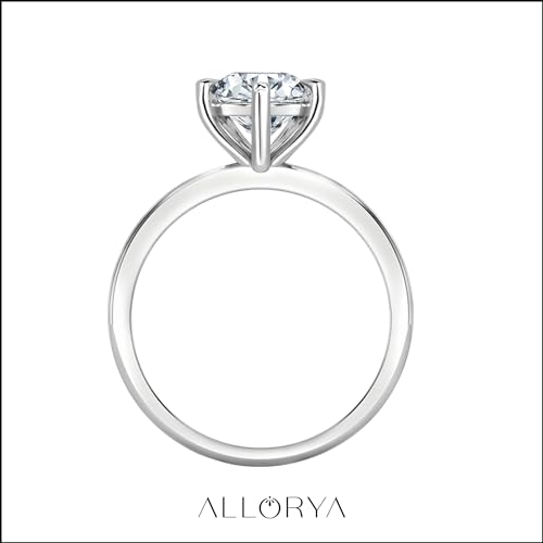 3.00 Carat Pear Shape Cubic Zirconia Sparkling Solitaire Engagement Ring for Women in 925 Sterling Silver3