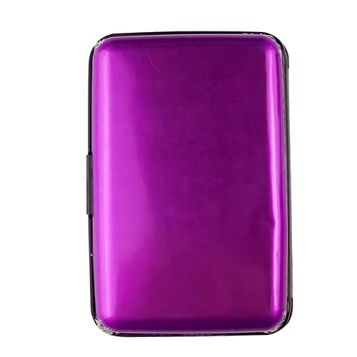 Men's Wallet Slim with 6 Credit Card Slots Fashionable Aluminium Men Wallet RFID Blocking Wallet Daily Use Gift for Father,Friends Purple