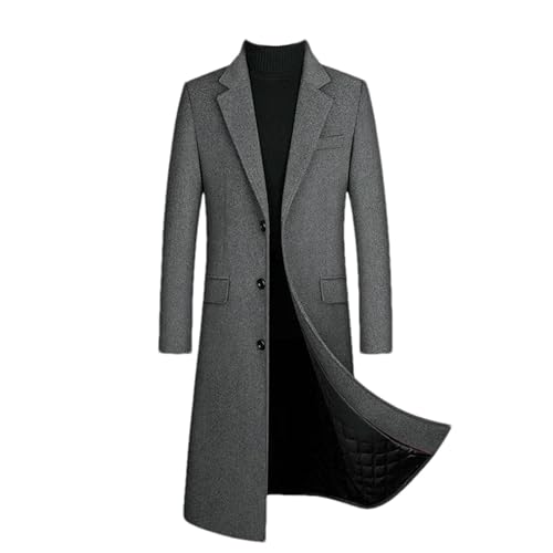 Manteau long en laine homme contre le froid hivernal style ajusté