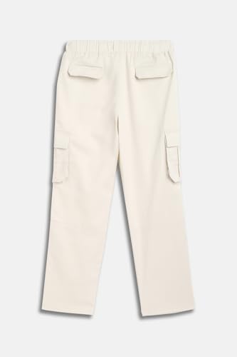Image of Allen Solly Boys' Cotton Cargo Trousers | Multi-Pocket Design | Regular Fit | Comfort Wear | Casual & Outdoor Style