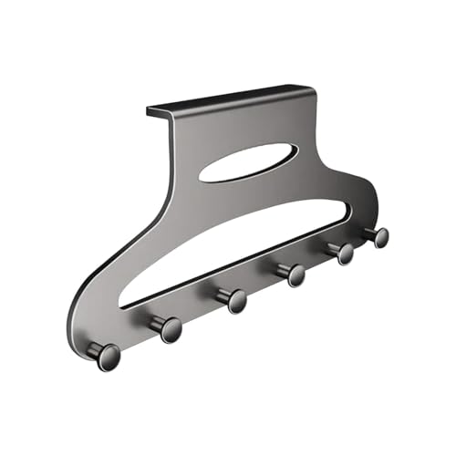 Generisch Gancho para puerta | Organizador de metal para ahorrar espacio – Organizador para la parte posterior de la puerta, para baño, dormitorio, aseo, entrada, apartamento, casa de vacaciones