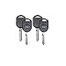 Two Ford H92 Replacement 80 bit Transponder Chip Ignition Master Key with Ford Oval Rubber Decal