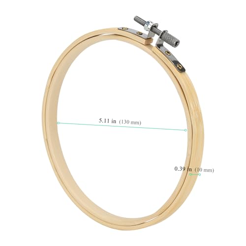 Image of SENJEOK 30PCS 5 Inch Embroidery Hoops, Bamboo Cross Stitch Rings, Round Embroidery Circle Ring for DIY, Sewing