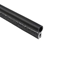 TRIM-LOK Trim Seal, Edge Trim with Top Bulb, Fits 0.375-Inch Bulb, 1/16-Inch Edge, 3/8-Inch Leg, 25-Foot Length, Black Pebble Finish, Flexible PVC Plastic Trim with EPDM Rubber Weather Stripping