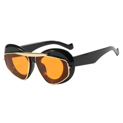 Lunettes œil de chat punk à double monture steampunk luxe