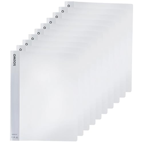 Image of Amazon Brand - Solimo A4 Report File Cover, Pack of 10, Transparent